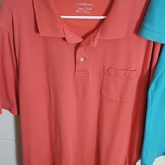 2 Croft & Barrow Polo Shirt Duo - Teal and Coral - Picture 14 of 16